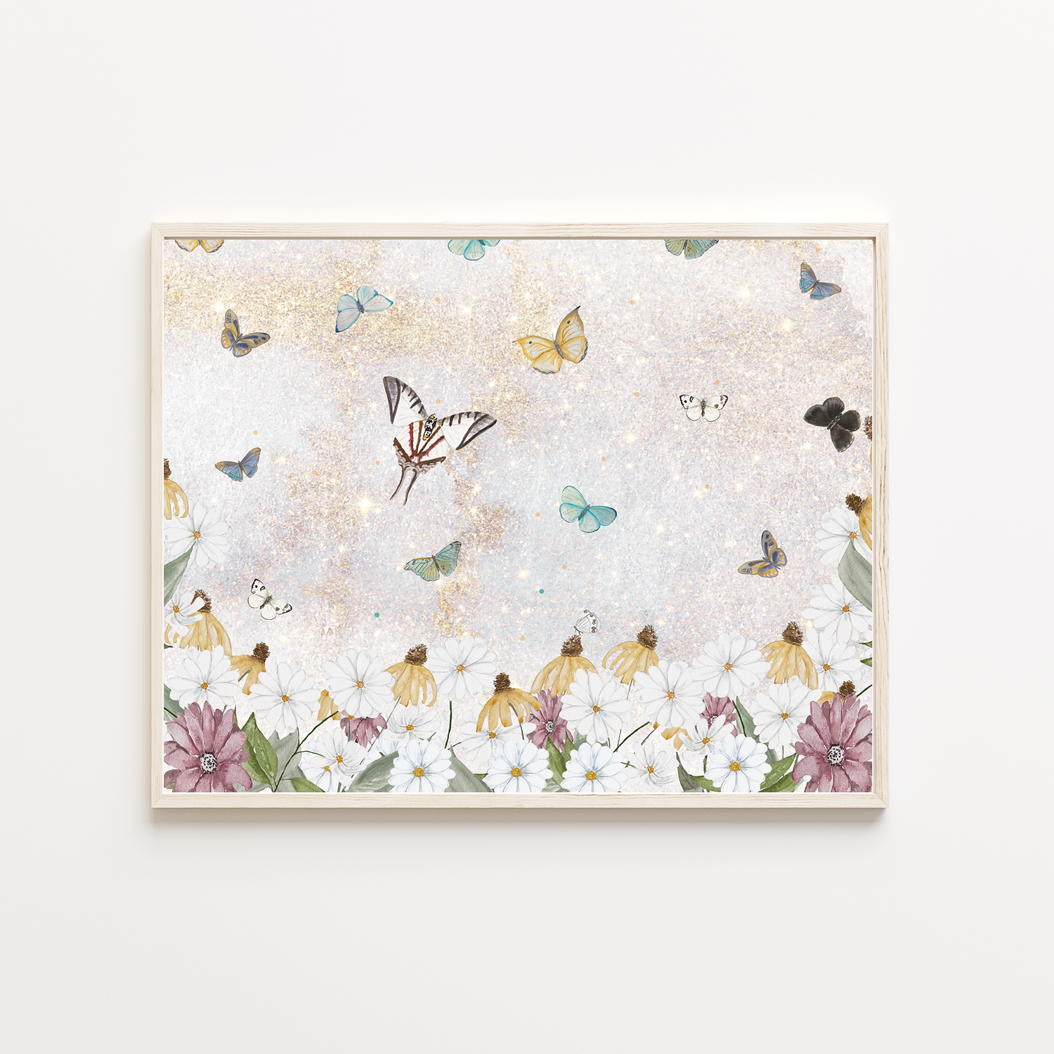 Butterfly-garden-framed-art-work-patricias-stationery-design