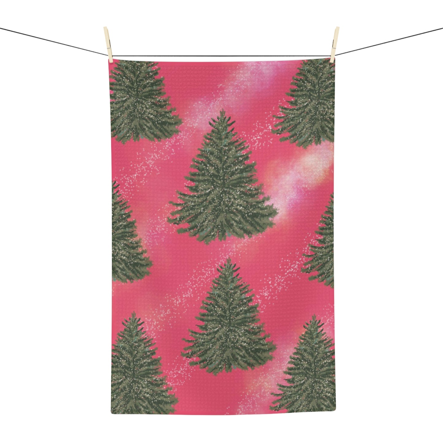 Christmas Tree Nebula Microfiber Tea Towel