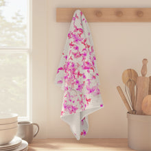 Load image into Gallery viewer, Pink Flowers Microfiber Tea Towel
