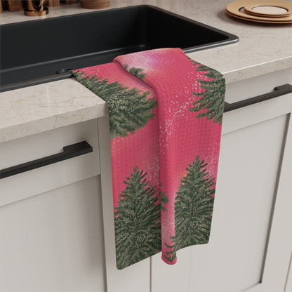 Christmas Tree Nebula Microfiber Tea Towel