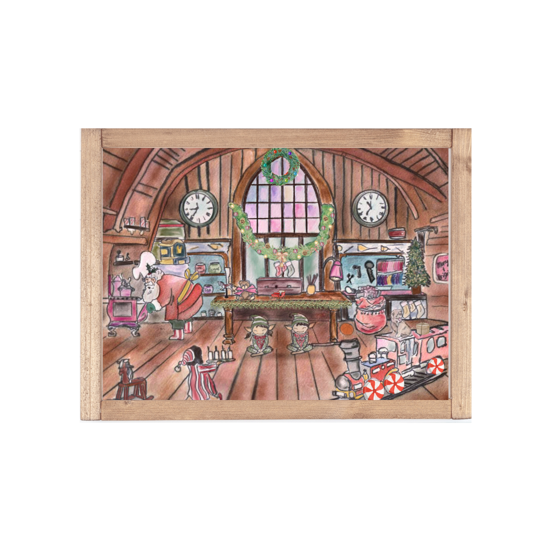 Santa's Workshop Art Print