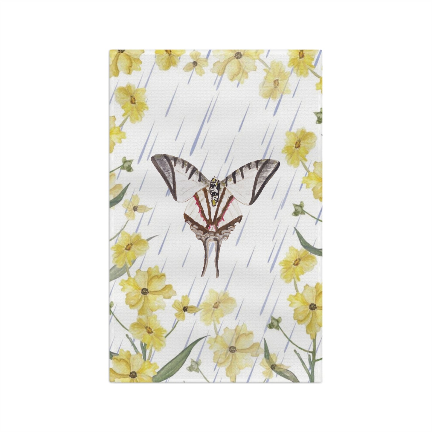 Rainy Days Moth Microfiber Tea Towel