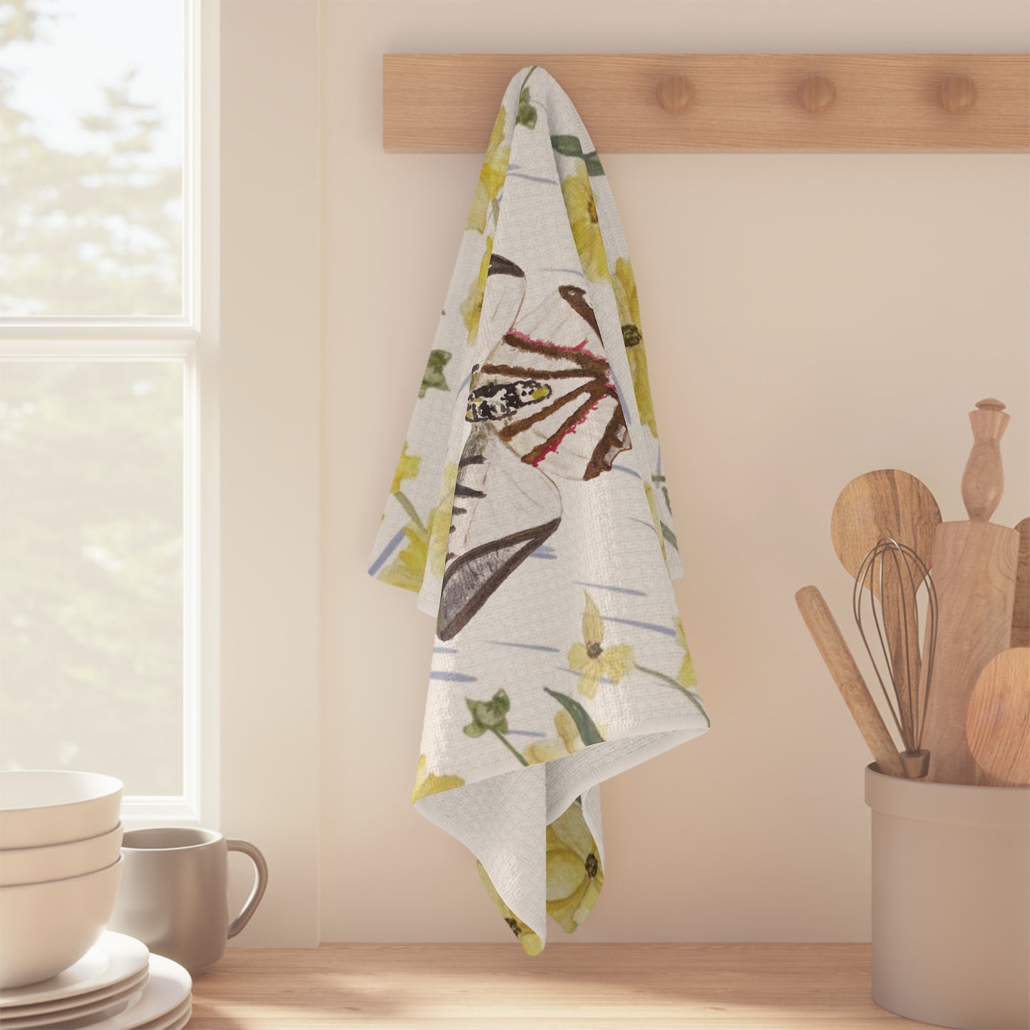 Rainy Days Moth Microfiber Tea Towel