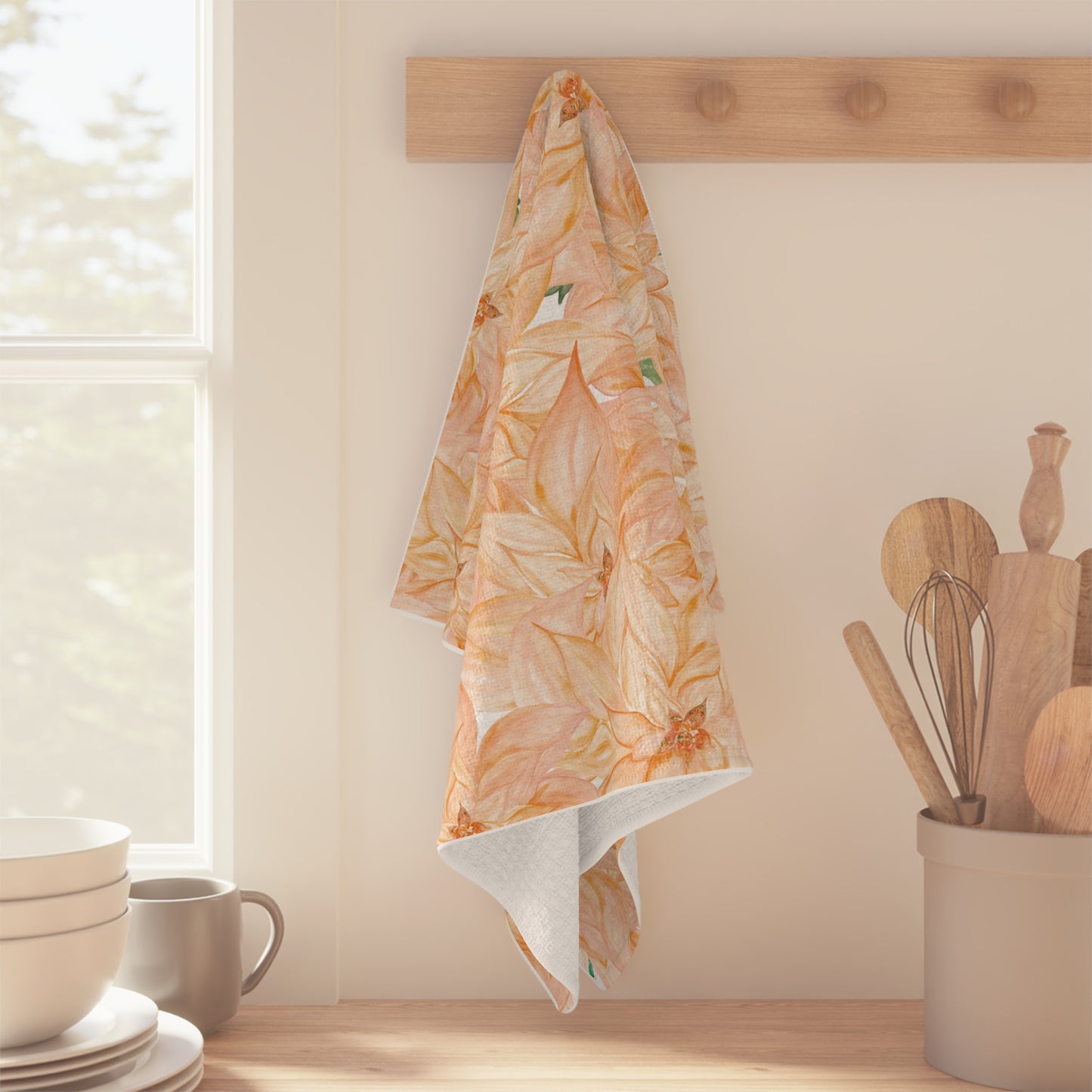 Orange Rush Microfiber Tea Towel