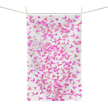 Load image into Gallery viewer, Pink Flowers Microfiber Tea Towel
