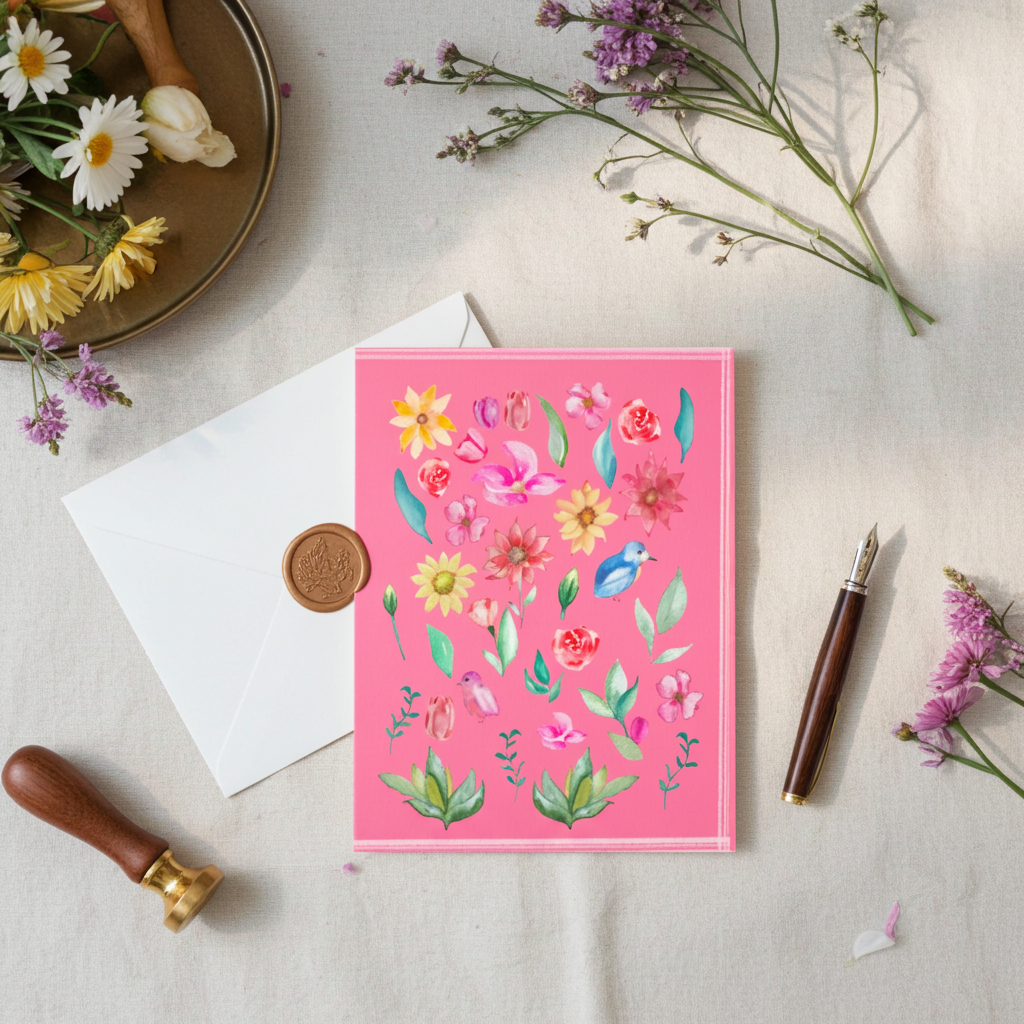 Bloom and Flutter Greeting Card