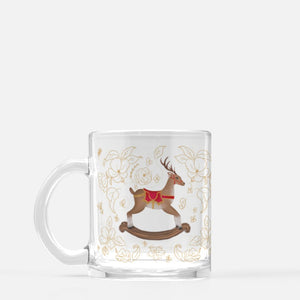 Christmas Deer Glass Mug