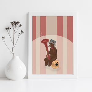 Christmas Carnival Band Beer Art Print