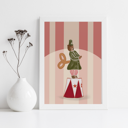 Christmas Carnival Bear Art Print