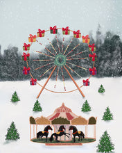 Load image into Gallery viewer, Carnival Carousel Christmas Art Print
