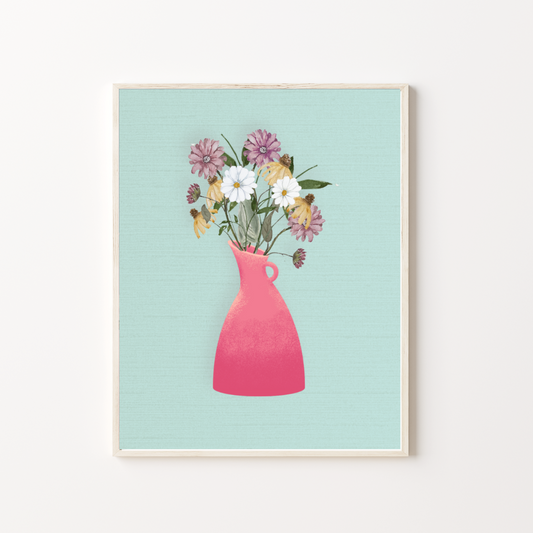 Flower in Vase Art Print