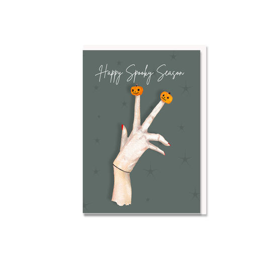 Pumpkin Fingers Greeting Card