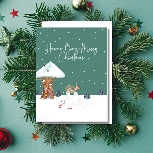 Beary Merry Christmas Greeting Card