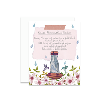 Load image into Gallery viewer, Hummingbird Nectar Recipe Greeting Card
