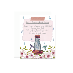 Hummingbird Nectar Recipe Greeting Card