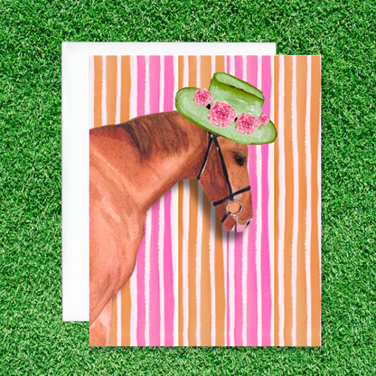 Horse Racing Greeting Card