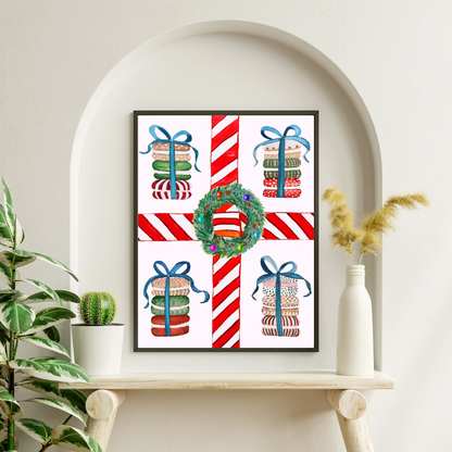 Macarons Christmas Art Print