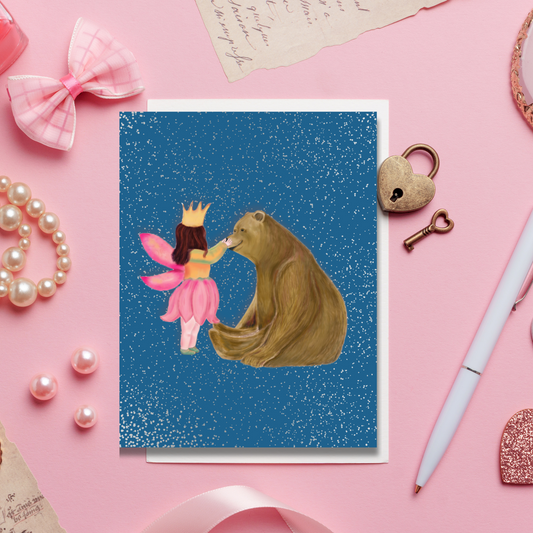 Princess and the Bear Greeting Card