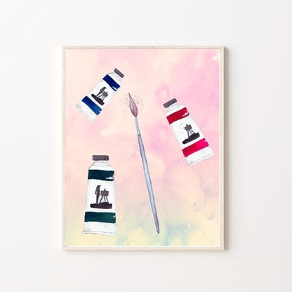 Paint Brushes Art Print