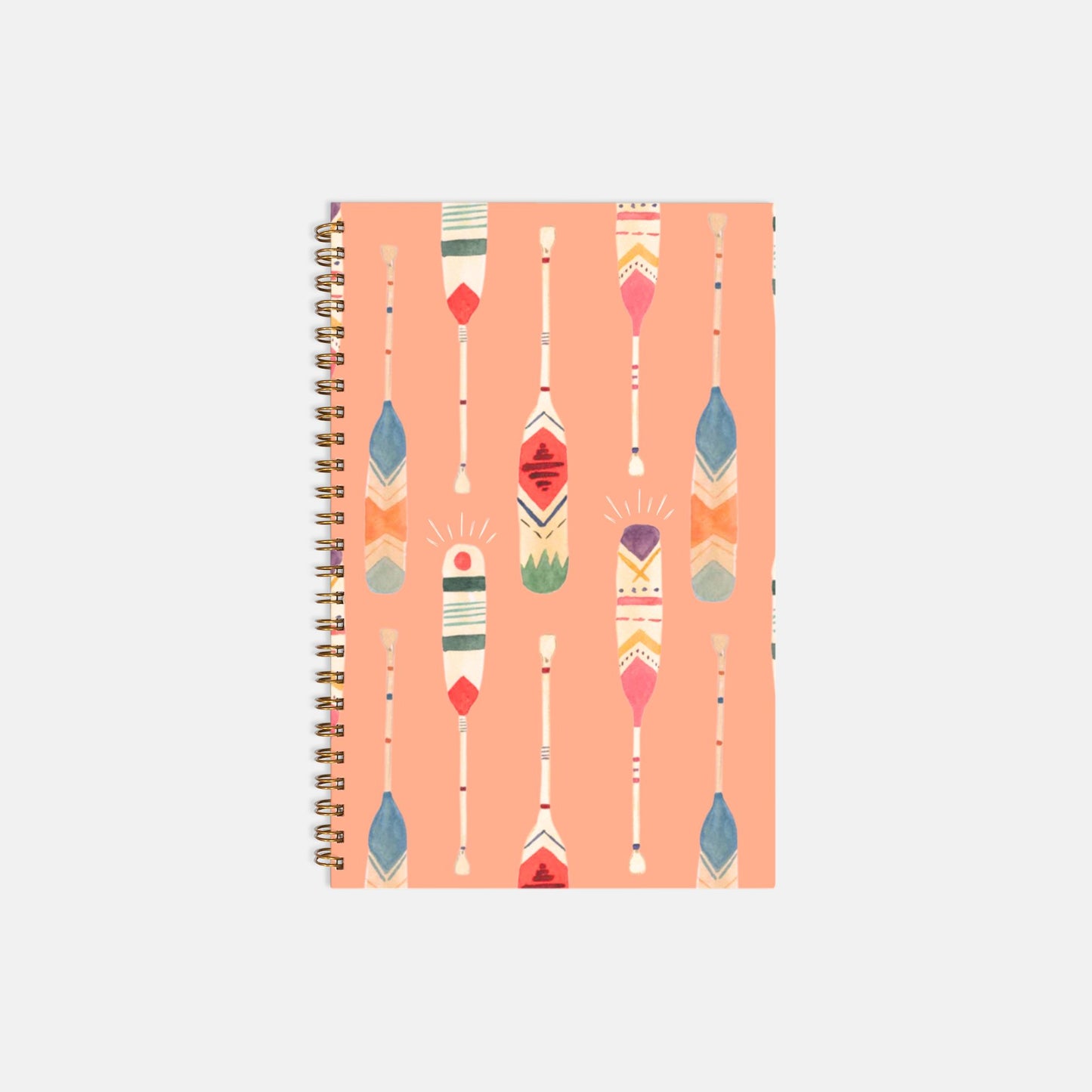Pink Oar Spiral Notebook by Patricias 