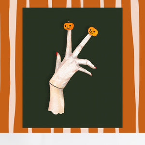 Pumpkin Fingers Art Print