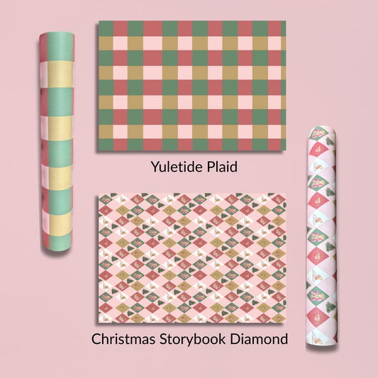 Christmas Storybook Diamonds Wrapping Paper
