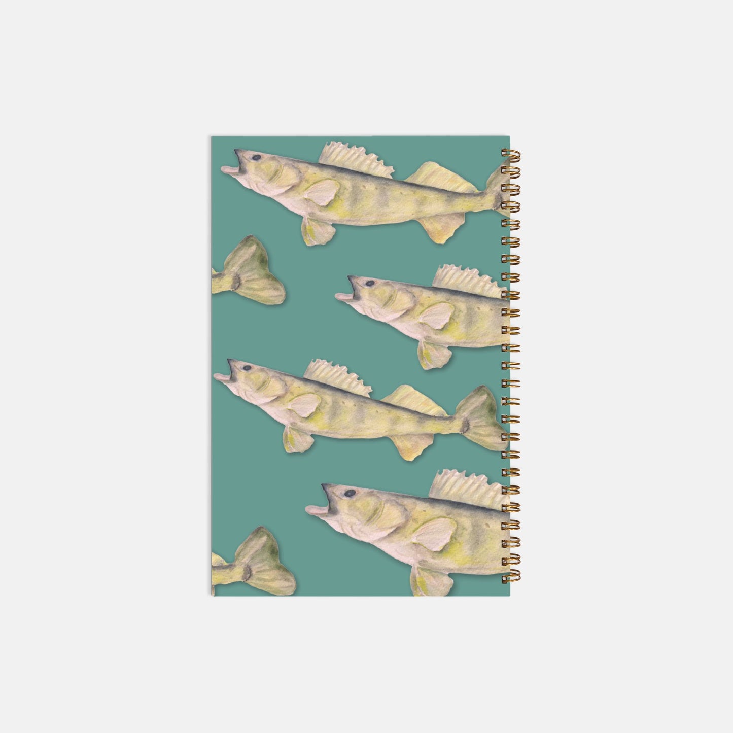 Walleye Fish Pattern Metal Bound Notebook by Patricia's
