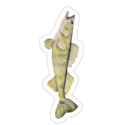 Walleye Fishing Sticker 4x4 by Patricia's Paper