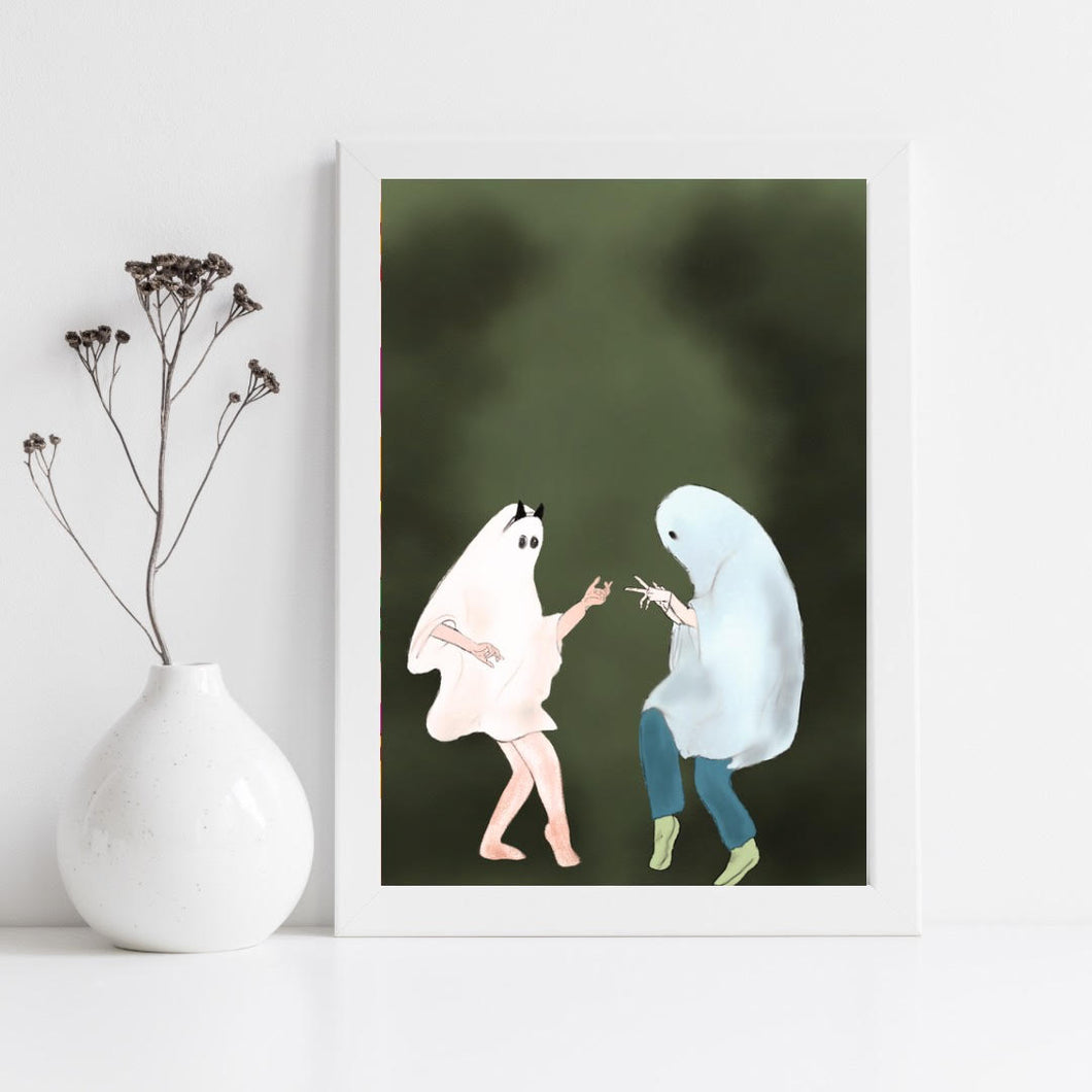 Dancing Ghost Art Print