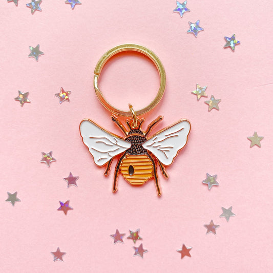 Enamel Bee Keychain