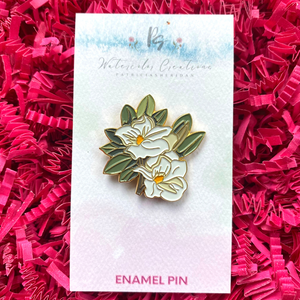 Magnolia Enamel Pin